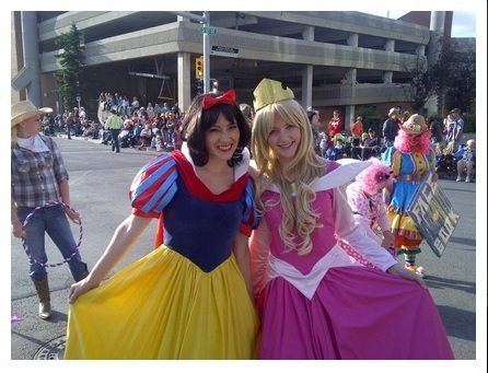 Princess Snow White and Princess Sleeping Beauty at the Calgary Stampede June 6, 2012