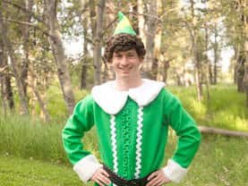 Boy XMAS elf is great for Santa line management at parties in Calgary