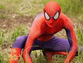 Calgary's Spider Hero striking a pose, ready to help his superhero friends fight crime