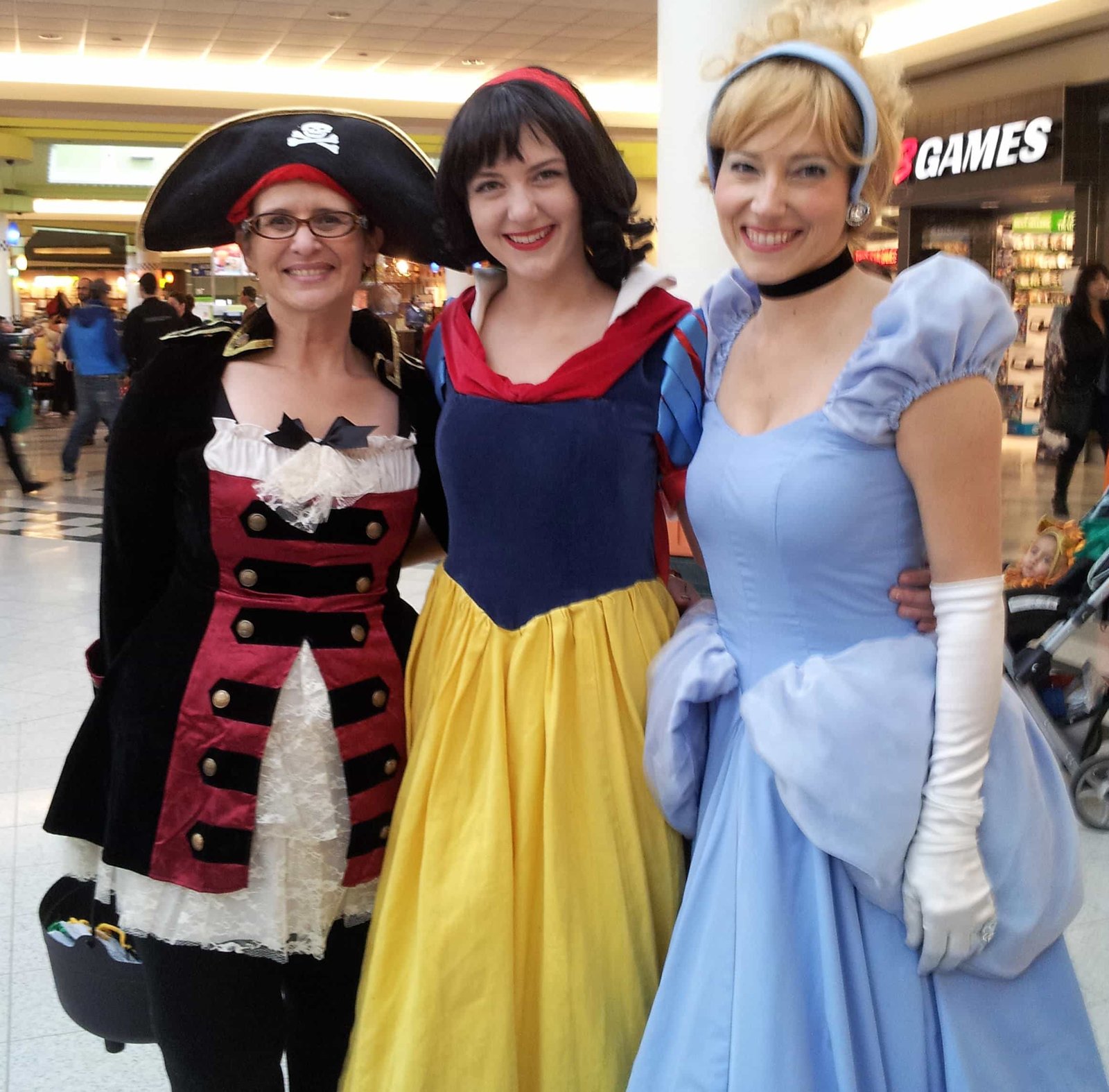 Princess Snow White and Princess Cinderella with their favorite Lady Pirate Arghh!