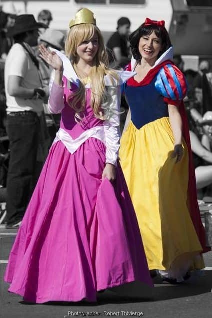 Princess Sleeping Beauty and Princess Snow White in the 100th Calgary Stampede Parade
