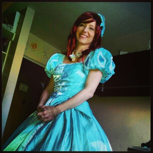 Picture of Princess Little Mermaid after a 5-year old Facepainting Princess Birthday Party