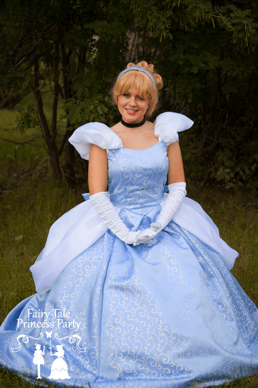 The Cinder Princess sitting in a Calgary forest waiting to meet boys and girls