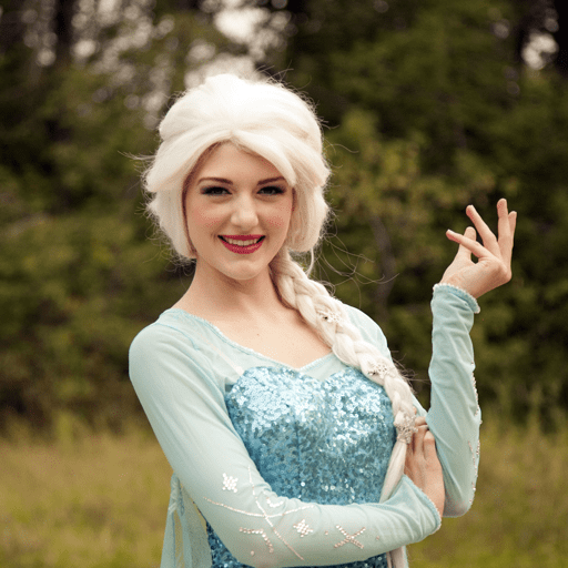 The Ice Queen with her magic snow powers and long white braid