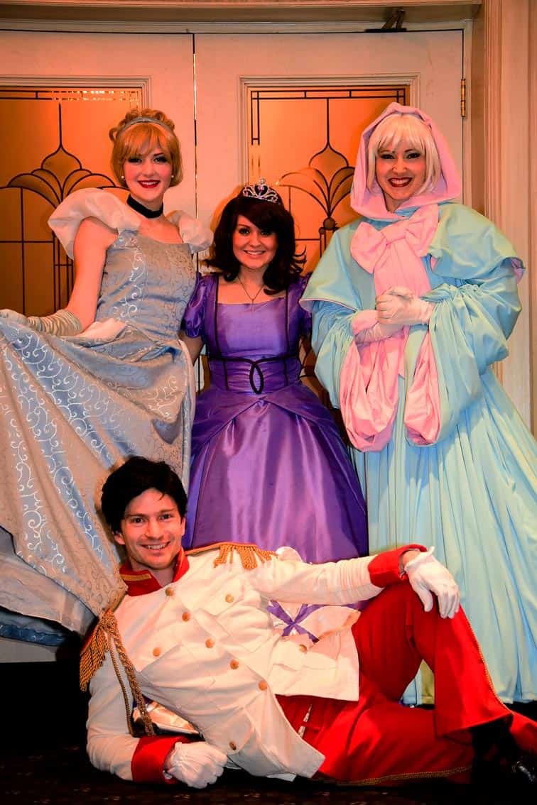 Princess Characters and Prince at the Rainbow Society Daddy's Little Sweetheart Ball at the Carriage House Inn