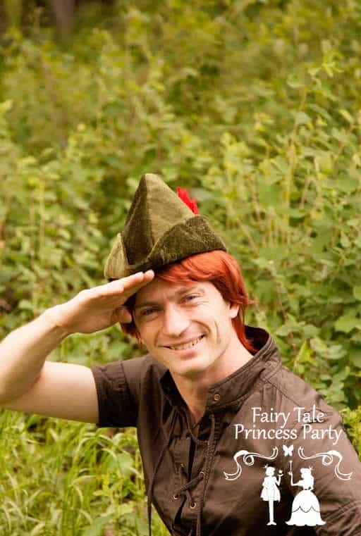 Peter Pan is friends with Wendy and loves to attend parties with the fairies.