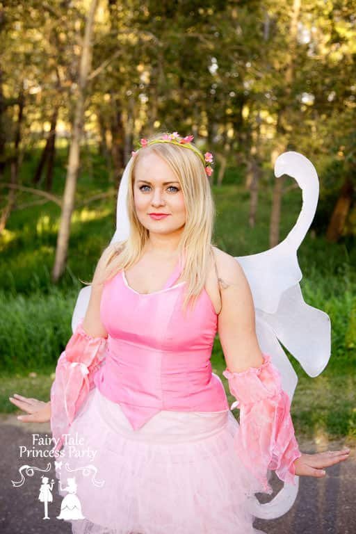 The Generic Pink Fairy in the Calgary forest ready to fly off to the best children's party.