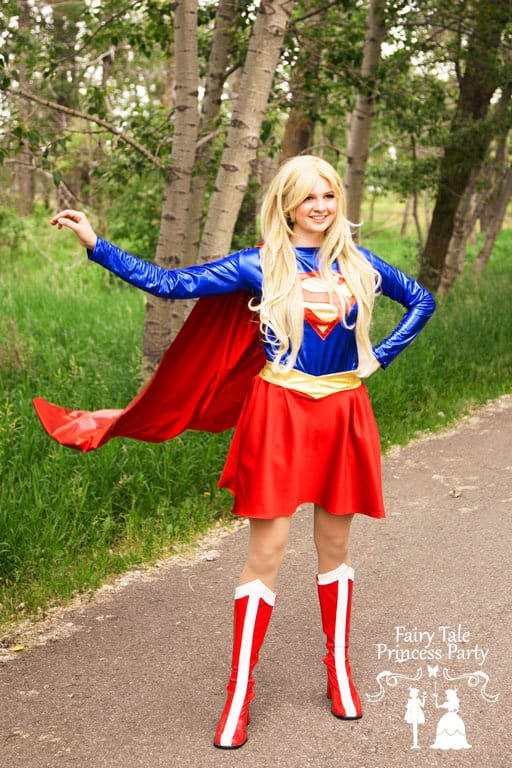 The Girl Who is Super's cape blows in the Calgary wind